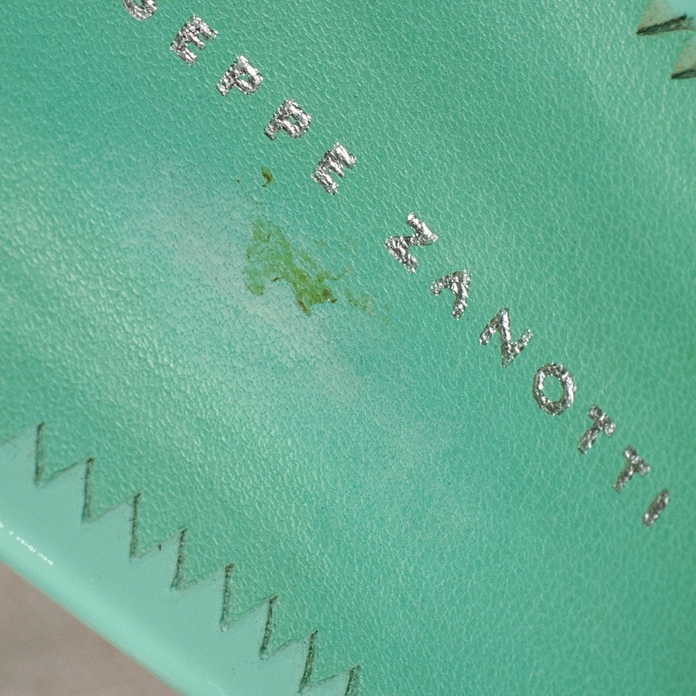 Giuseppe Zanotti Turquoise Patent Leather Arrow Stiletto Heels - Picture 6 of 16
